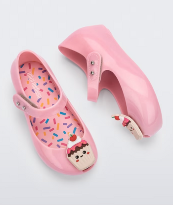 Mini Melissa Ultragirl Candy Rosa Glitter cupcake